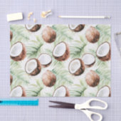 Papier Mousseline Feuilles Tropicales Coconuts Mariage (Artisanat)