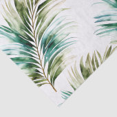 Papier Mousseline Feuilles tropicaux de Mint Green (Détail)