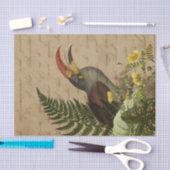 Papier Mousseline Feuilles tropicaux et Ephémère Toucan (Artisanat)