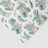 Papier Mousseline Feuilles tropicaux et fleurs Botanique (Détail)