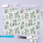 Papier Mousseline Feuilles tropicaux et fleurs Botanique (Artisanat)