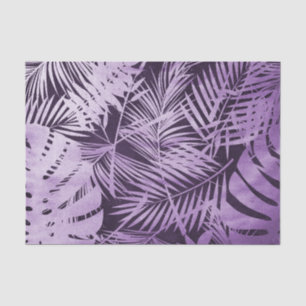 Papier Mousseline Feuilles tropicaux pourpres