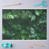 Papier Mousseline Feuilles tropicaux verdoyants (Artisanat)