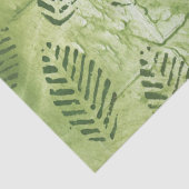 Papier Mousseline Feuilles verts Abstraits (Détail)