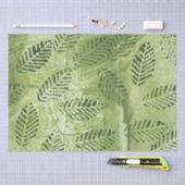 Papier Mousseline Feuilles verts Abstraits (Artisanat)