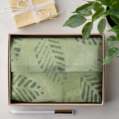 Papier Mousseline Feuilles verts Abstraits (Cadeau)