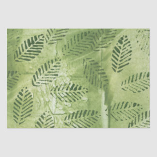 Papier Mousseline Feuilles verts Abstraits