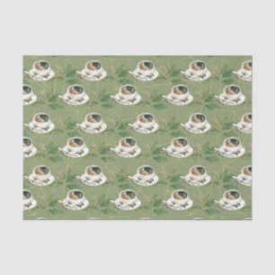 Papier Mousseline Feuilles verts et coupe de café avec haricots
