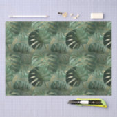 Papier Mousseline Feuilles verts tropicaux (Artisanat)