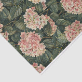 Papier Mousseline Feuilleté vert rose pâle Hydrangea Motif d'art no  (Détail)
