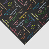 Papier Mousseline Février, 15 Anniversaire Tissue Paper (Détail)