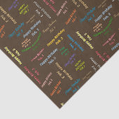 Papier Mousseline Février 3 Anniversaire Tissue Paper (Détail)