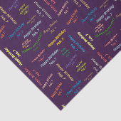 Papier Mousseline Février 7 Anniversaire Tissue Paper (Détail)