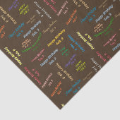 Papier Mousseline Février 9 Anniversaire Tissue Paper (Détail)