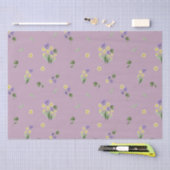 Papier Mousseline Février Mois de naissance Fleurs Primrose Violet (Artisanat)