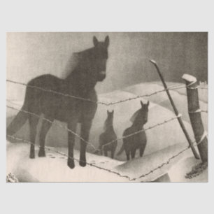 Papier Mousseline Février par Grant Wood