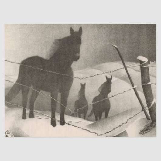 Papier Mousseline Février par Grant Wood (Recto)