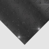 Papier Mousseline Fiançailles Mariage élégant au diamant noir (Détail)