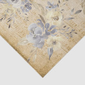 Papier Mousseline Fiche vintage de musique florale (Détail)