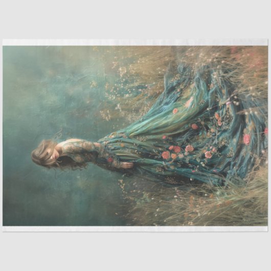 Papier Mousseline Field of Dreams Portrait Lady Art (Recto)