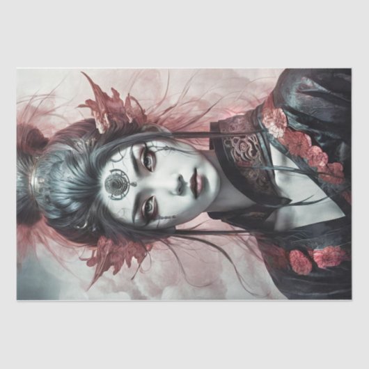 Papier Mousseline Fierce Eastern Warrior - Découpage - (Recto)