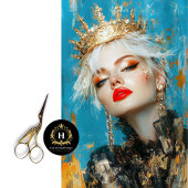 Papier Mousseline Fierce Gold Queen Découpage Art Abstrait