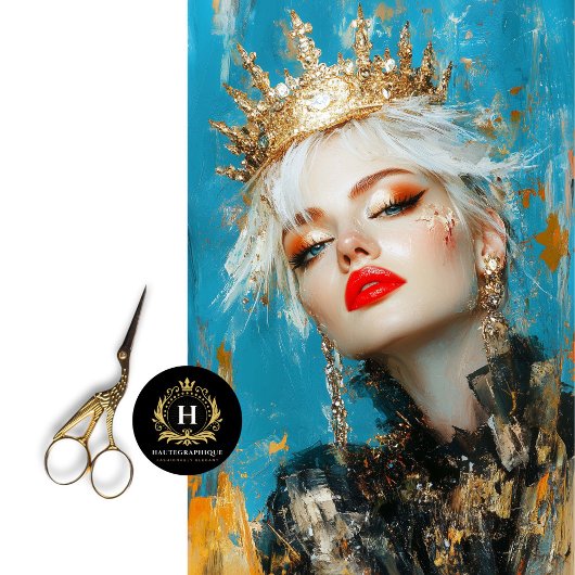 Papier Mousseline Fierce Gold Queen Découpage Art Abstrait