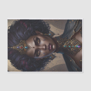 Papier Mousseline Fierce Warrier Queen African American Decoupage