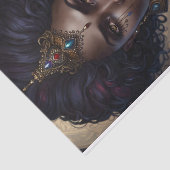 Papier Mousseline Fierce Warrier Queen African American Decoupage (Détail)