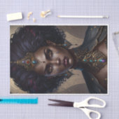 Papier Mousseline Fierce Warrier Queen African American Decoupage (Artisanat)