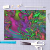 Papier Mousseline Fiesta Fractal coloré Vibrant (Artisanat)