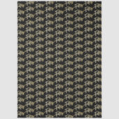 Papier Mousseline Fifty gold on black birthday or annversary (Recto)