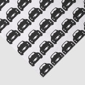 Papier Mousseline Figaro Voiture Silhouette Papier Tissu (Détail)