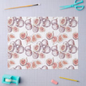 Papier Mousseline Figes d'aquarelle sur la page Découpage blanche  (Artisanat)