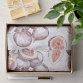 Papier Mousseline Figes d'aquarelle sur la page Découpage blanche  (Cadeau)