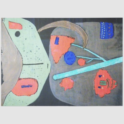 Papier Mousseline Figure du théâtre oriental, Paul Klee (Recto)