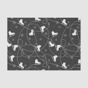 Papier Mousseline Figure Patinage sur le gris presque noir