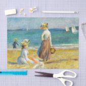 Papier Mousseline Figures sur la plage, Auguste Renoir Découpage Art (Artisanat)