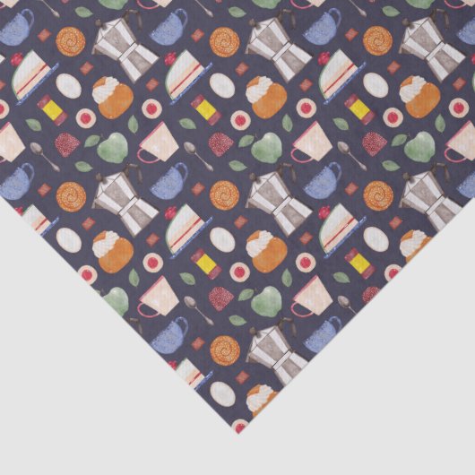 Papier Mousseline Fika (Eclipse) - Motif d'aquarelle (Détail)