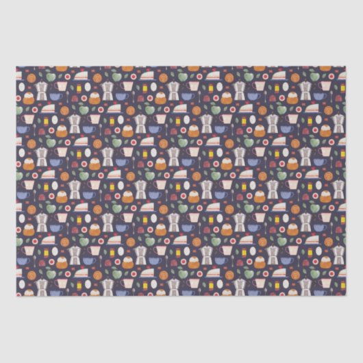 Papier Mousseline Fika (Eclipse) - Motif d'aquarelle (Recto)