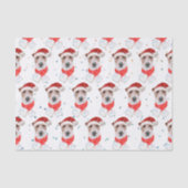 Papier Mousseline Fil Fox Terrier Chien race Étoiles de Noël (Recto)