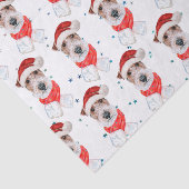 Papier Mousseline Fil Fox Terrier Chien race Étoiles de Noël (Détail)