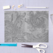 Papier Mousseline Filigree gris (Artisanat)