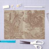 Papier Mousseline Filigue Brown rouille (Artisanat)