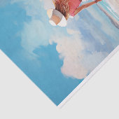 Papier Mousseline Fille à la plage 5 découpage papier (Détail)