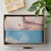 Papier Mousseline Fille à la plage 5 découpage papier (Cadeau)