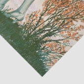 Papier Mousseline Fille à la pomme, ramassant des fleurs. (Détail)