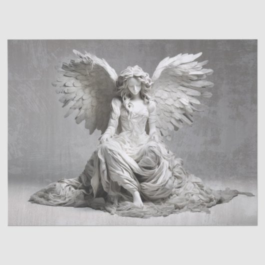 Papier Mousseline Fille Ange Divine (Recto)