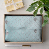 Papier Mousseline Fille Aqua Parties scintillant Argent Étincelle Si (Cadeau)