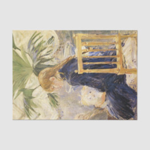 Papier Mousseline Fille au chien par Berthe Morisot